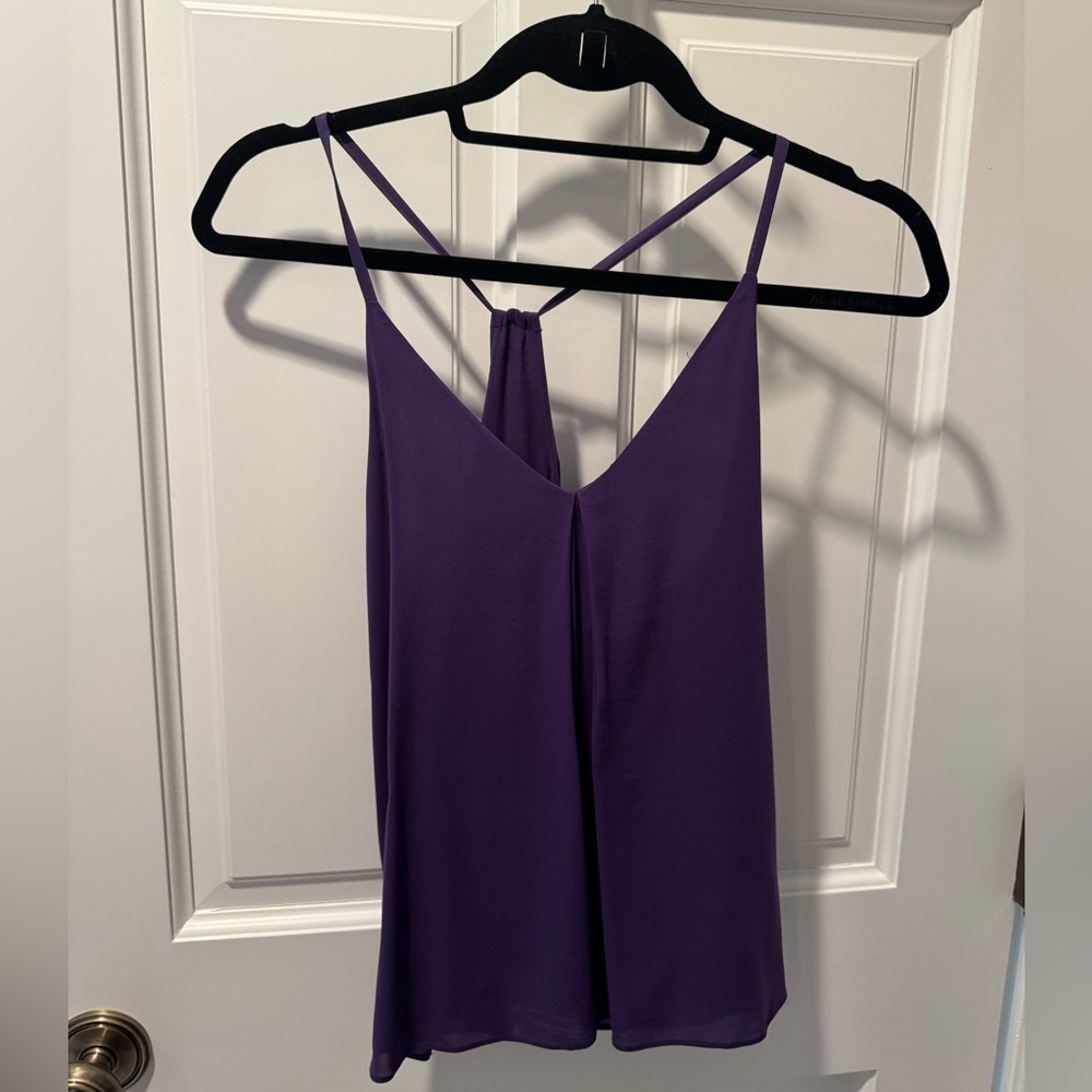 Alice and Olivia Purple Silk Top